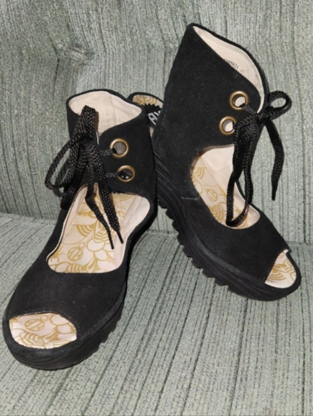 Fly London Suede Yaffa Wedge